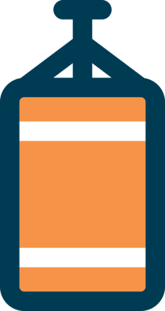 Punching Bag Line Art Illustration Svg, Free Vectors File
